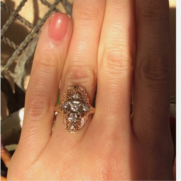 New diamond 14k solid gold ring size 6 Sundance Charm - Picture 7 of 12